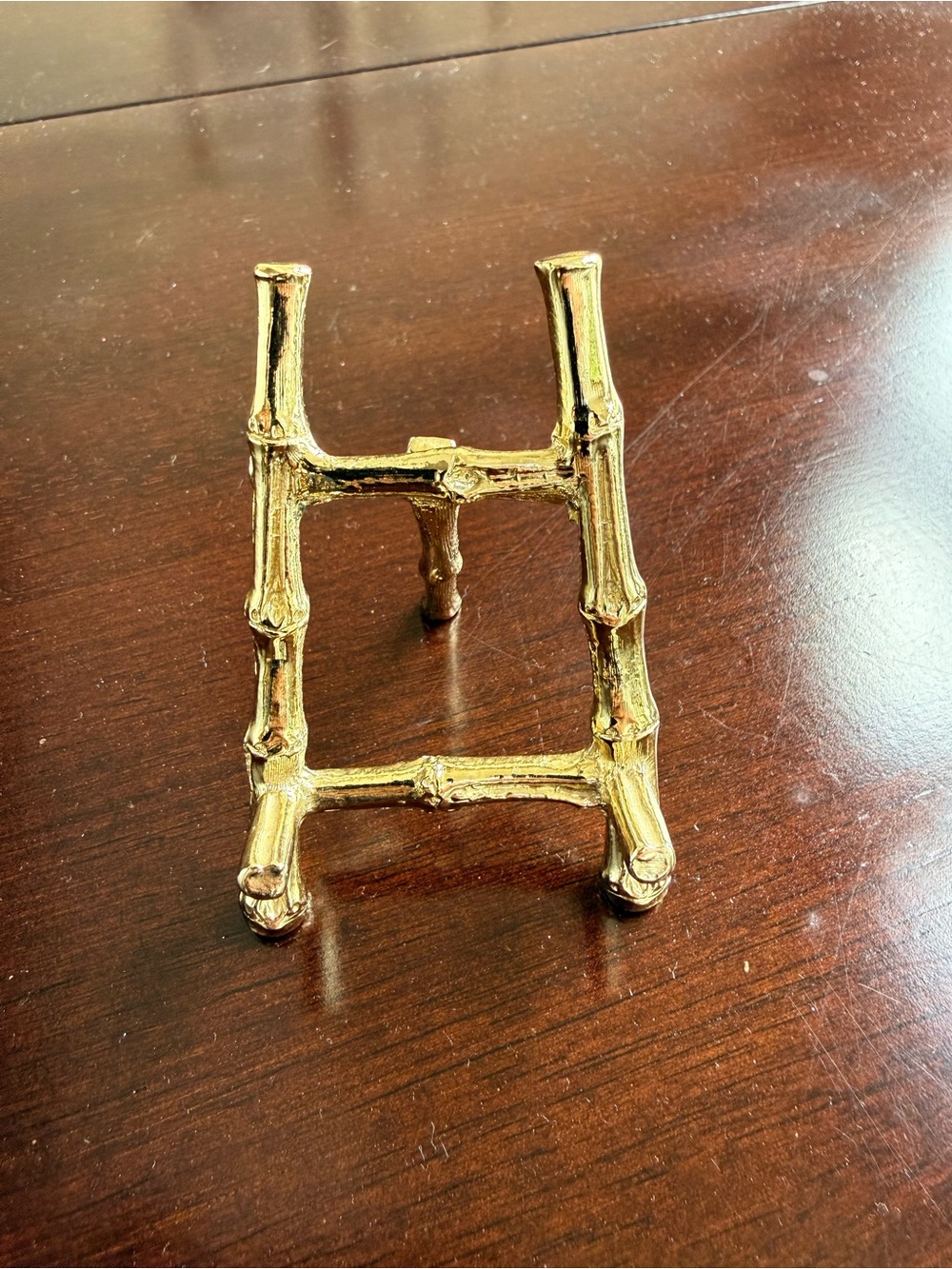 Gold Bamboo-Style Mini Display Easel